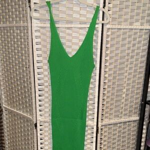 Vibrant Green Knit Dress